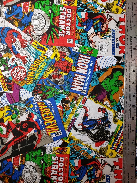 Marvel Comic Characters Fabric, 100% Cotton, Quilting & Crafts - Etsy