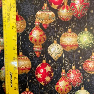thumbnail image 2 of Metallic Gold & Silver Christmas Quilting Cotton Fabric – Fat Quarter Or By The Metre, 45" Wide 2 of 14