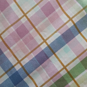Spring Plaid Cotton Fabric: Jewel Tone Easter Quilting BTY