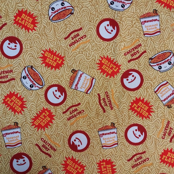 Maruchan instant lunch Raman 100% cotton for clothing ,crafts and quilting ,  fat quarter