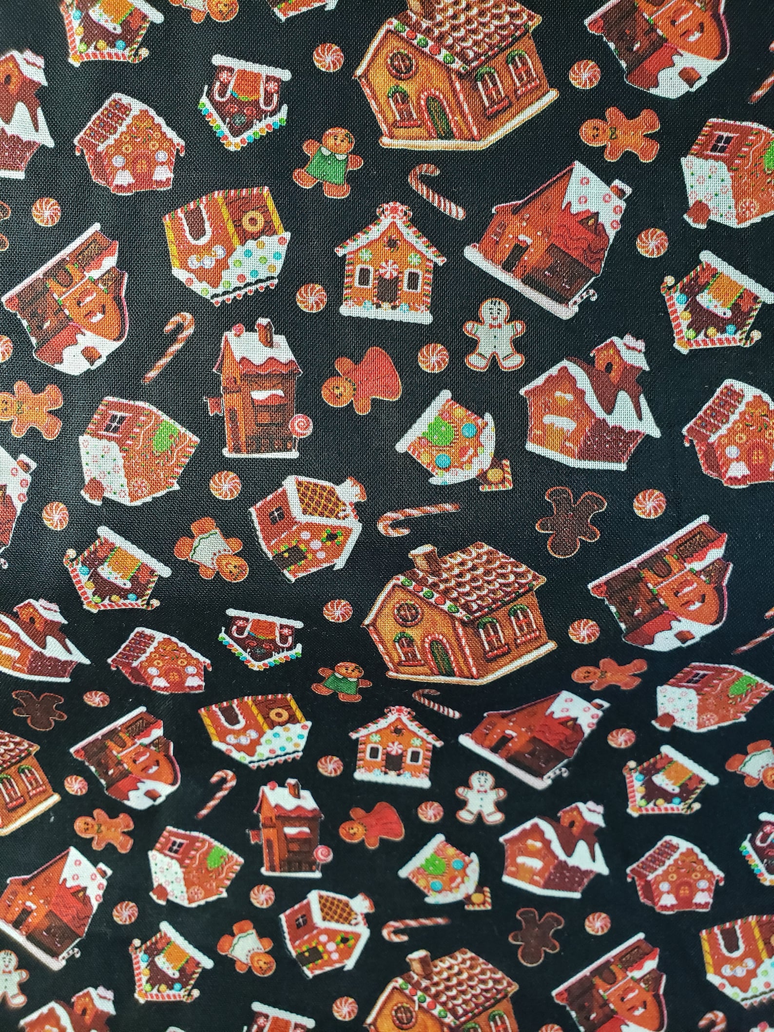 Gingerbread House Cookies Fabric by the Yard 100 Cotton for Etsy