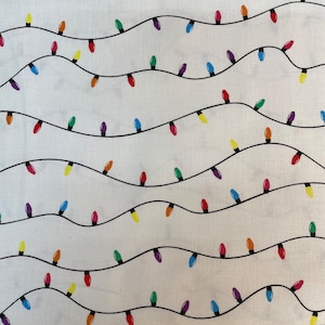 Christmas Lights Fabric: Holiday Cotton Quilting Material