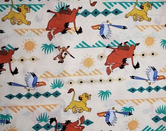 Lion king character toss Fabric single yard 100% cotton for clothing ,crafts and quilting ,