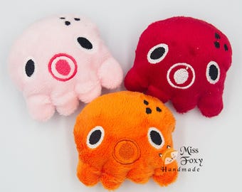 Polpo Antistress in Peluche – Mini Minky Pocket Pal, Giocattolo Antistress Ricamato, Regalo di Supporto per l'Ansia, Peluche di Supporto Emotivo