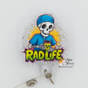 Porte-cartes d&#39;identité rétractable pour enrouleur de badge Rad Life | Infirmière de bureau technique en radiologie | Service de radiologie de Rad Tech | Mème drôle