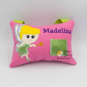 Hadas Tinker BellModera de hadas dental / Bolsa de dientes personalizada / Almohada de dientes perdidos / Colgador de puerta de hadas de dientes / Bolsillo de dientes rellenos de felpa