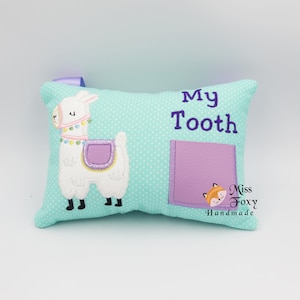 Oreiller mignon de fée de dent perdue d'alpaga | Sac à dents personnalisé | Oreiller Dent Perdue Accroche-porte Fée des Dents | Poche à dents rembourrée en peluche