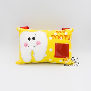 Oreiller de fée des dents perdues de base | Sac à dents personnalisé | Oreiller de dent perdue | Accroche-porte de fée des dents | Poche à dents rembourrée en peluche
