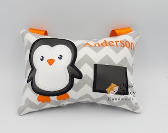 Little Penguin My Lost Tooth Fairy Pillow | Personalized Tooth Bag | Lost Tooth Pillow  | Tooth Fairy Door Hanger | Plush Stuffed Pocket