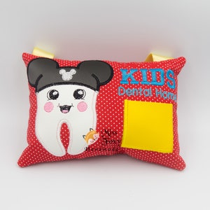 Coussin en forme de souris pour garçon avec ma fée des dents perdues | Sac à dents personnalisé | Oreiller de dent | Accroche-porte de fée des dents | Poche à dents rembourrée en peluche