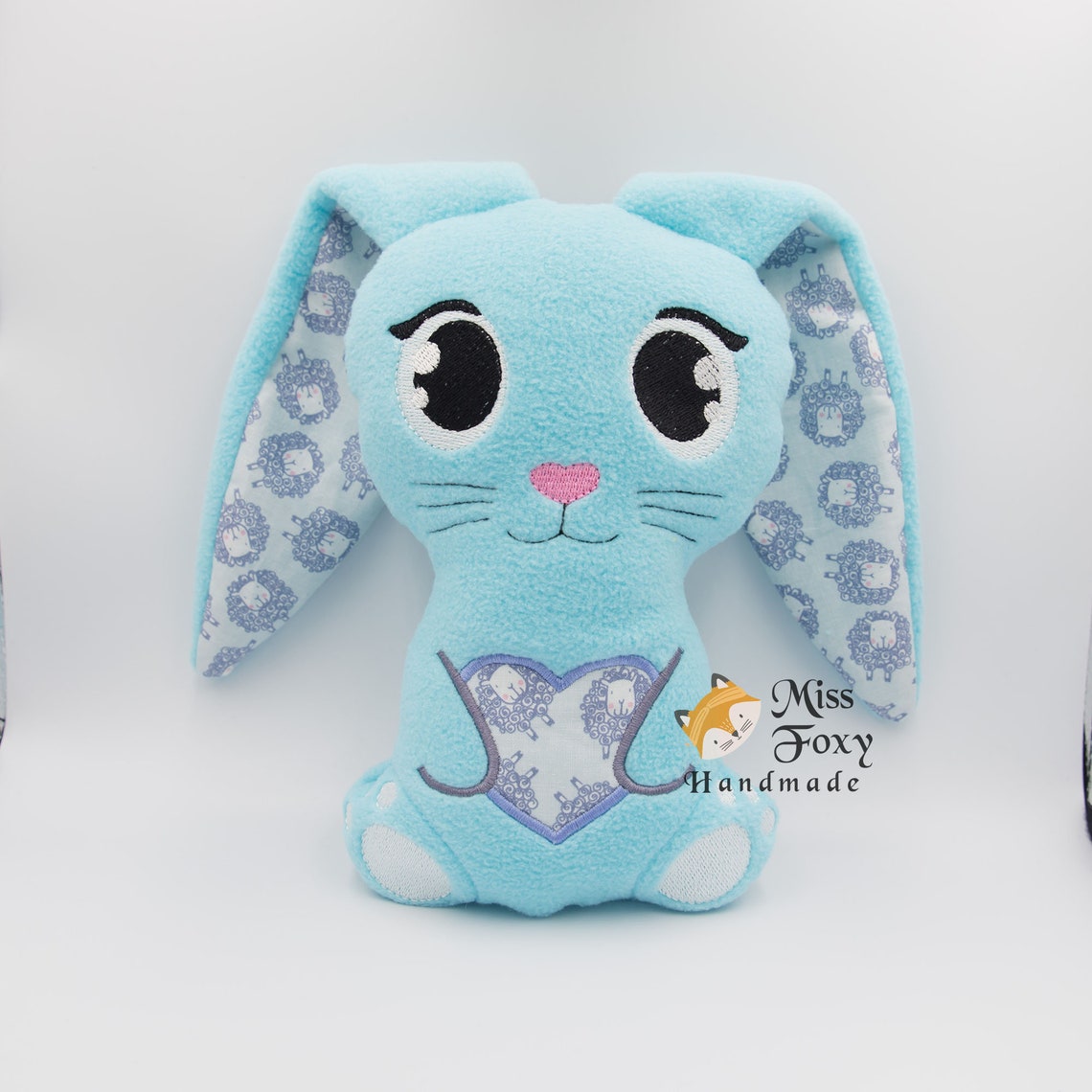 READY TO SHIP Bunny with Love Plush Stuffie Blue Sheep | Etsy