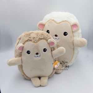 Customizable Hedgehog Plush - Handmade Minky Softie with Embossed Luxe - Personalized Stuffed Animal for Kids Nursery Decor Unique Gift Idea