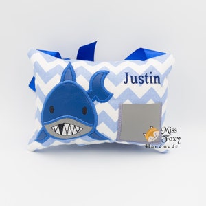 Whimsical Shark Tooth Fairy Pillow - Personalized Keepsake for Little Smiles!