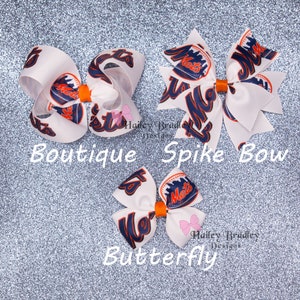 New York Mets Baseball Hair Bow | Toddler Hair Bows | Girls Hair Bow | Baby Headband | Spike Bow | Butterfly | Sport Team Baseball