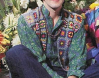 Paul mccartney granny square vest sale