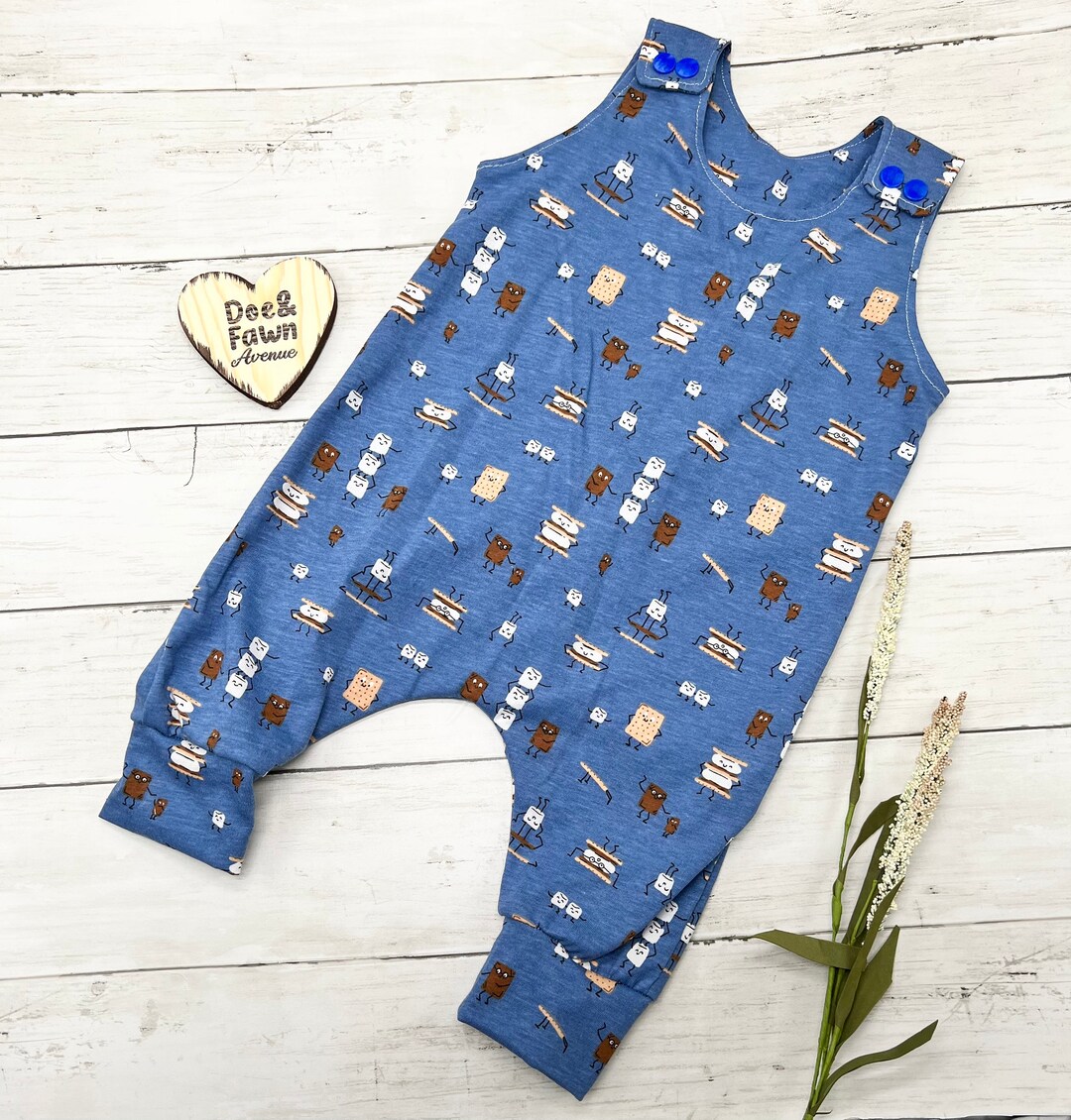 Campfire and Smore Baby Boy Outfit Baby Summer One Piece Smore Love Boy