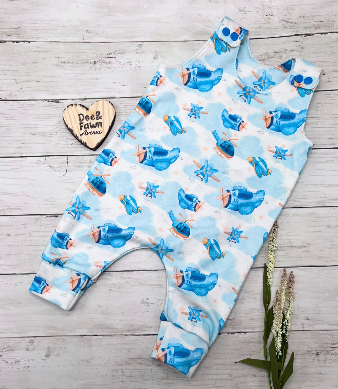 Aviation Baby Boy Outfit Baby Summer One Piece Airplane Boy Romper