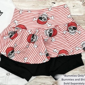 Gasparilla Baby Skirted Bummies Outfit | Tampa Pirates Parade Boy outfit | Pirate Bummies | Baby Girl Baby Boy Pirate Body Suit |
