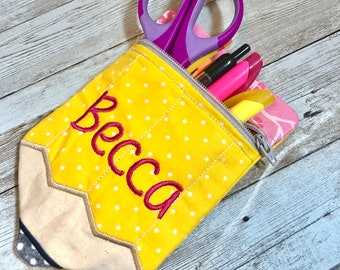 Personalized Pencil Pouch | Custom Pencil Case | Back to school Small Zipper Pouch |  Kids Pencil Box | Girl’s Pencil Case