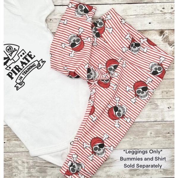 Gasparilla Baby Bummies Outfit | Tampa Pirates Parade Boy outfit | Pirate Leggings | Baby Girl Baby Boy Pirate Body Suit |