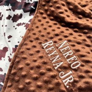 Texas Longhorn Cow Personalized Baby Crib Blanket | Personalized Lovey Blanket | Pacifier Blanket | New Born Baby Gift | Baby Shower Gift
