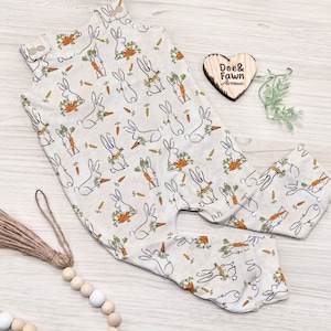 Rabbit Baby Boy Outfit | Baby Boy Spring Outfit | Bunny Boy Romper | Easter Jumpers | Playful Toddler Outfit