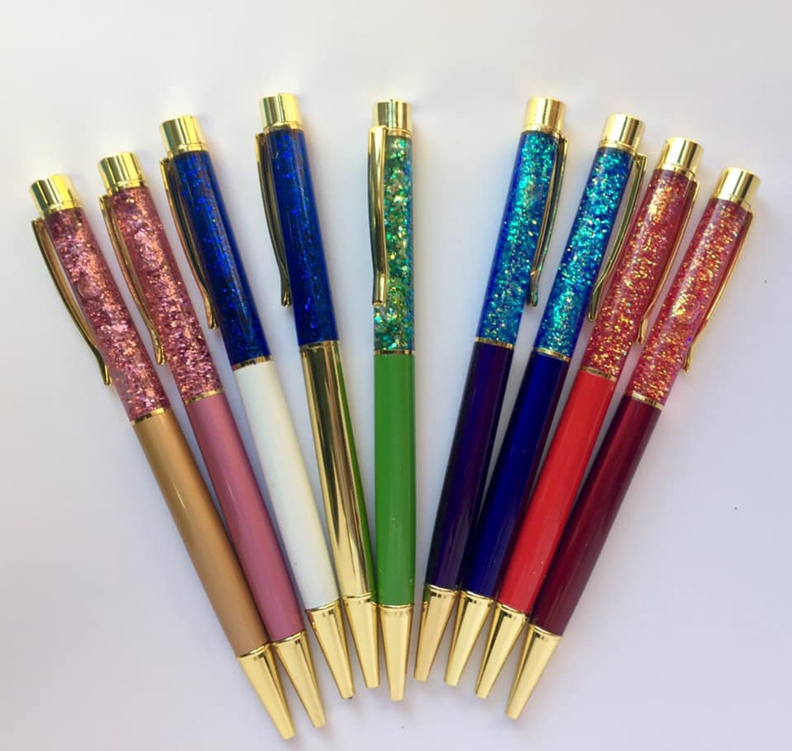 Snow Globe glitter Pens Etsy