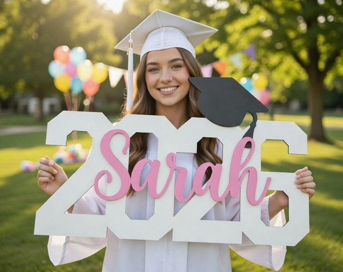 Personalized Graduation Sign | Senior Photo Prop | Congrats Grad Decor