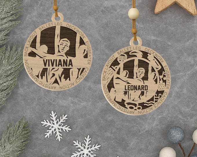 Personalized Synchronized Swimming Wood Ornament: Custom Swimmer Gift