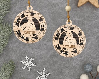 Personalized Wood Coach Ornament, Handcrafted Christmas Gift, Team Keepsake