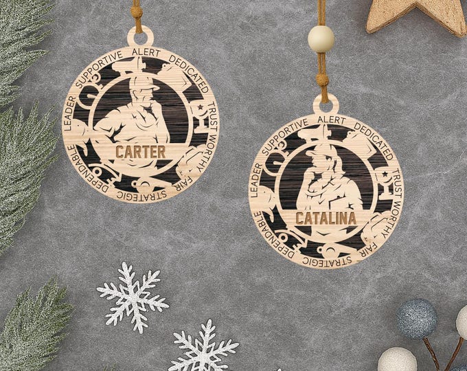 Personalized Coach Ornament – Custom Name Wooden Christmas Keepsake for Coaches