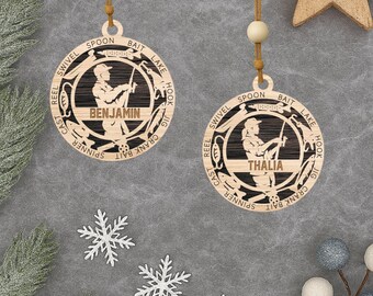 Personalized Fishing Ornament – Custom Name Fisherman or Fisherwoman Christmas Gift