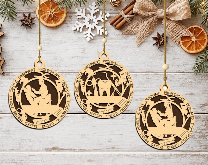 Personalized Dentist Ornament, Handcrafted Wood Keepsake, Christmas Gift