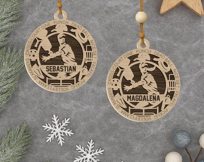 Personalized Pickleball Ornament – Custom Name Christmas Gift for Players & Coaches