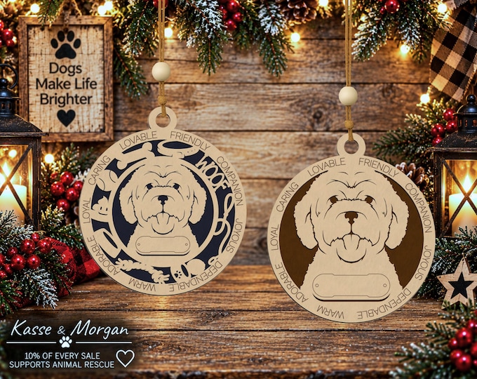 Personalized Lagotto Romagnolo Wood Ornament, Custom Truffle Dog Gift
