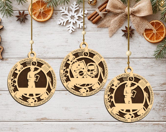 Personalized Wood Coach Ornament, Handcrafted Keepsake Gift (Optional Year Tag)