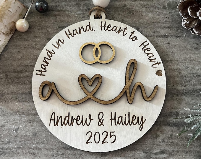 Personalized Wedding Ornament | Custom Newlywed Keepsake