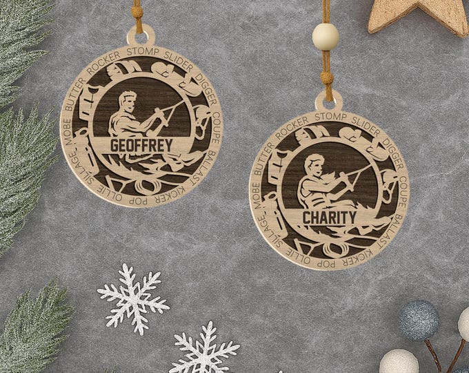 Personalized Wakeboarding Ornament | Custom Engraved Sports Gift