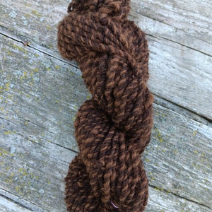 Handspun Shades of Brown Barnyard Alpaca Mix  ~ 39 Yard Skein ~ Weaving / Fiber Arts ~ Natural Fiber Yarn ~ 126 grams ~ 4.5 ounces ~ 2 ply
