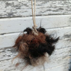 Alpaca Fiber Bird Nesting Ball: 2.5" Natural Grapevine - Bonus Refill
