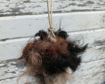 Alpaca Fiber Bird Nesting Ball: 2.5" Natural Grapevine - Bonus Refill