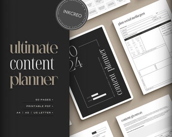 Ultimate Content Creator Workbook • Plan Your Content • Influencer Marketing • Content Creator • Content Printable Planner • PDF • GOODNOTES