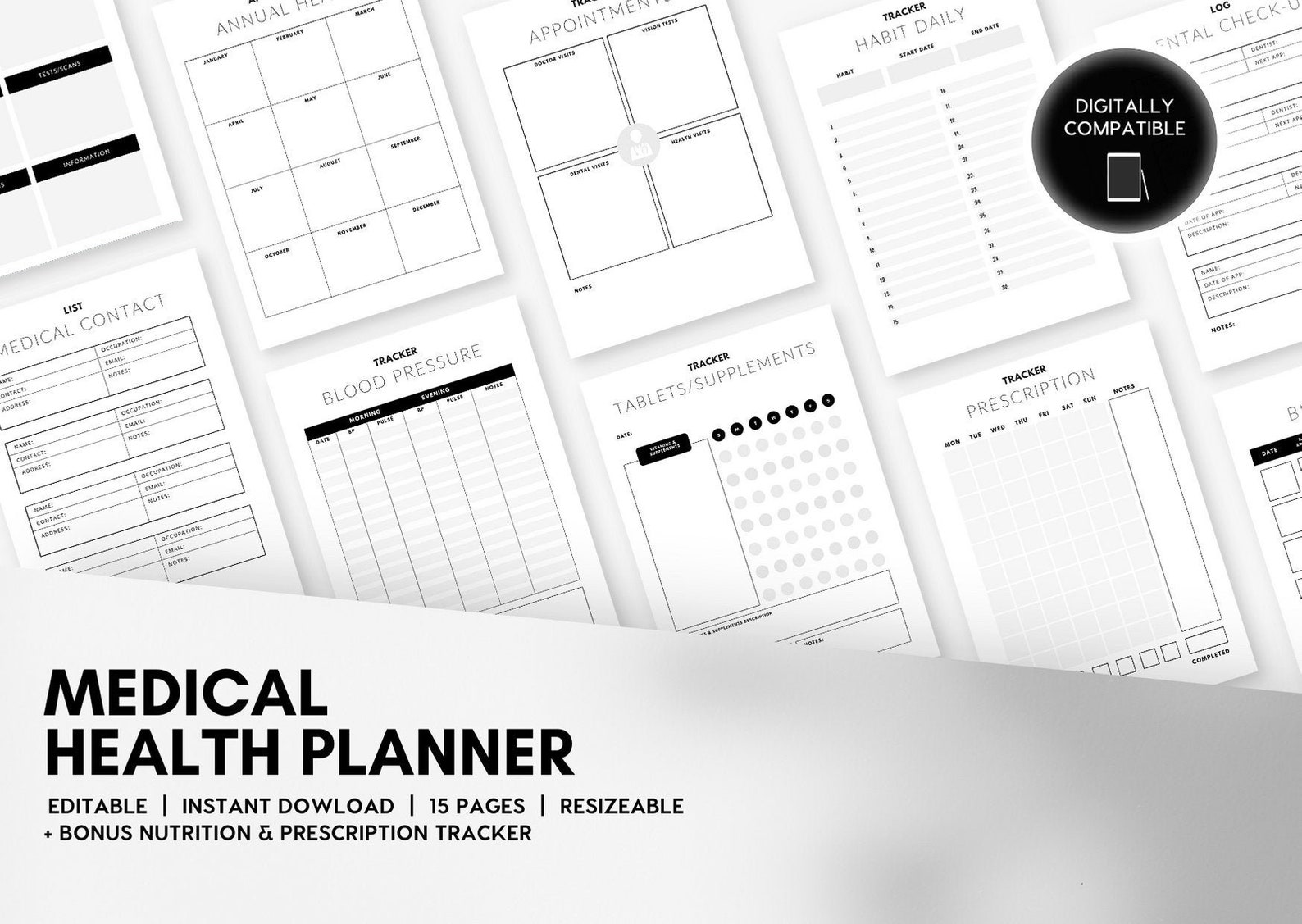 The Medical Planner Health Care Planner Medical Organiser | Etsy