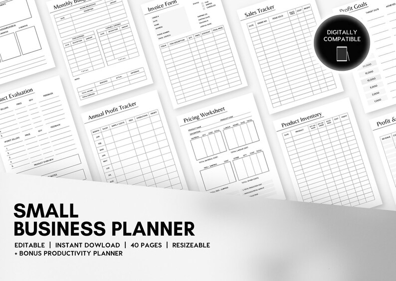 Business Planner / Small Business Planner/ Minimalist Business Etsy