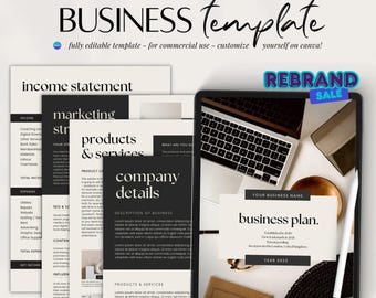 RB SALE* Business Plan, Digital Business Plan, Start-up Business, Business Planning, Business Proposal, Editable Canva Template