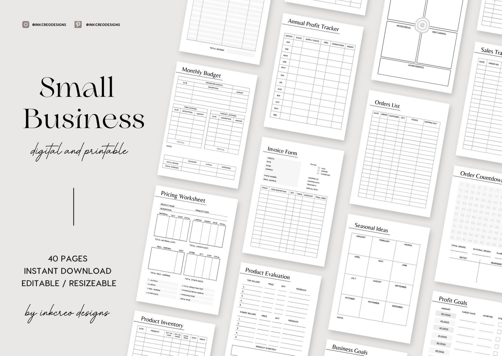 Business Planner / Small Business Planner/ Minimalist Business Etsy UK