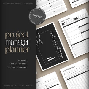 Ultimate Project Manager Workbook • Plan Your Project • Project Management • Project Deadline • Project Printable Planner • PDF  • GOODNOTES