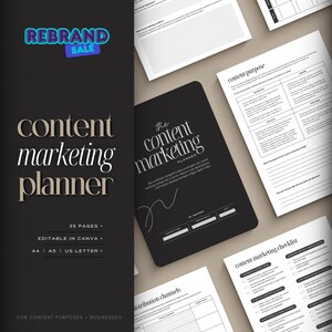 RB SALE* Content Marketing Planer • Content Marketing Strategie • Contentdesigner • Workbook • Canva & PDF