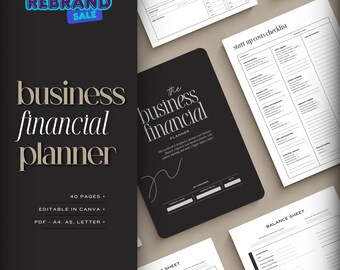 RB SALE* Bookkeeping Workbook • Business Finances • Money Management • Business Statements • Financial Printable Planner • Canva & PDF