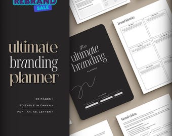 RB SALE* Branding Workbook • Brand Your Business • Brand Launch • eBook • Brand Strategy • Branding Printable Planner • Canva & PDF